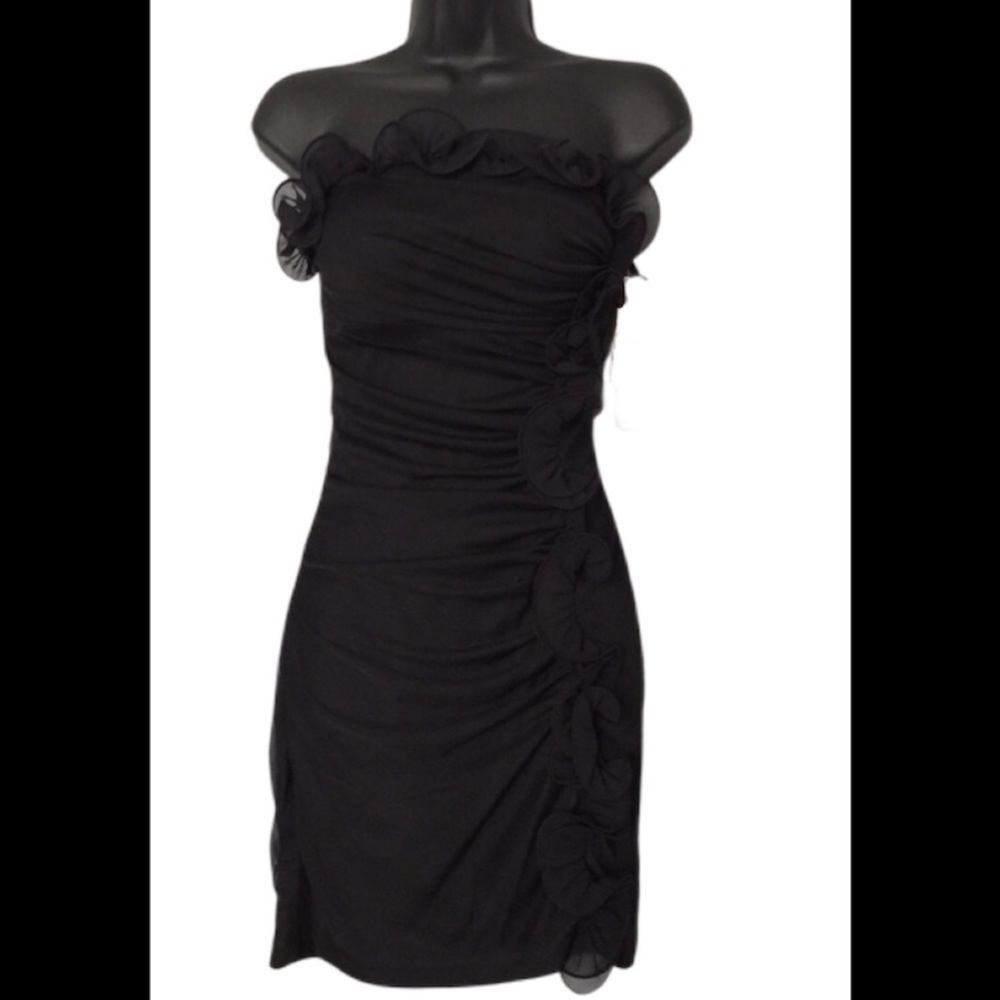 XOXO Strapless Black Dress